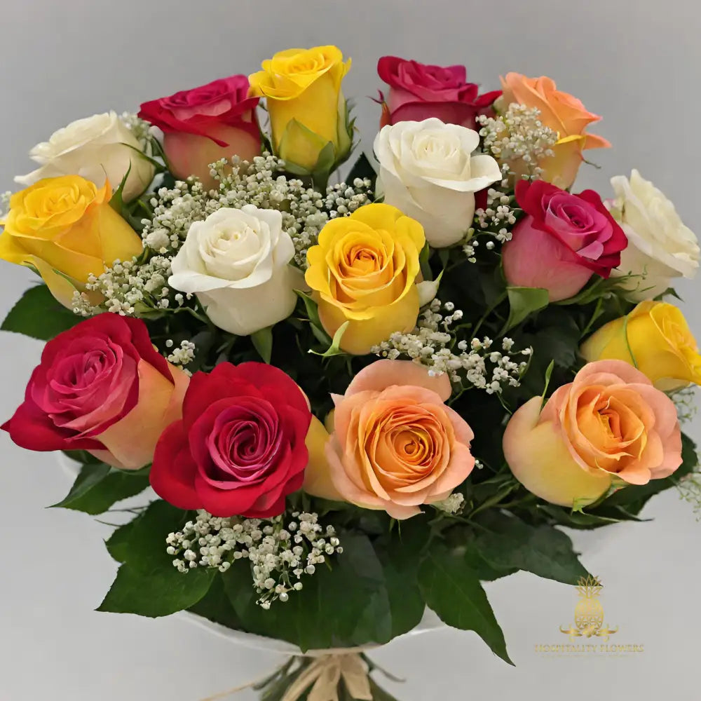 Designer Premade Assorted Dozen Rose Bouquets 